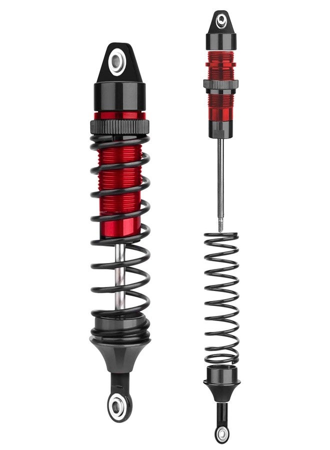 ممتص صدمات زيتي AllinRC 5862 لسيارات التحكم عن بعد Traxxas 1/10 Slash 2WD و 4x4 Nitro Rustler Stampede VXL Hoss Bandit (أسود أحمر) - Image 5